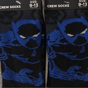 Marvel Black and Blue Crew Socks